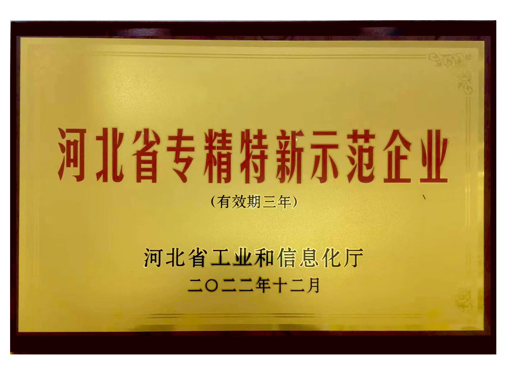 <b>河北省专精特新示范企业</b>